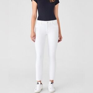 DL1961 Margaux Instasculpt Ankle Skinny White Porcelain Jean Size 31